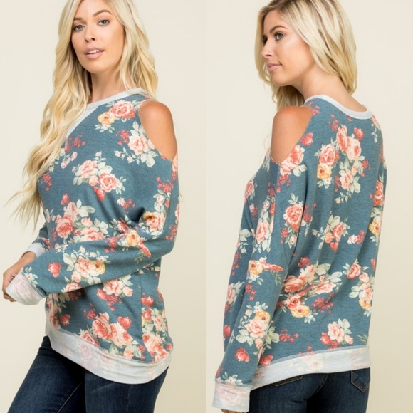 Amazing cold shoulder floral top - Picture 4 of 8